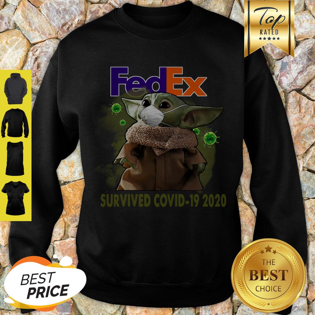 Official Baby Yoda Fedex Survived Covid 19 2020 Shirt - Image 3