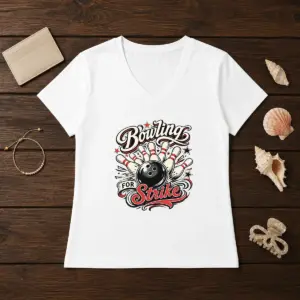 Alternative view of Original Bowling For Strike Tattoo Shirt