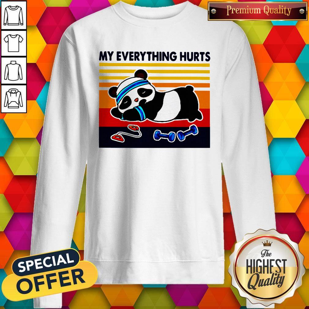 Good 2020 Panda My Everything Hurts Vintage Shirt - Image 5