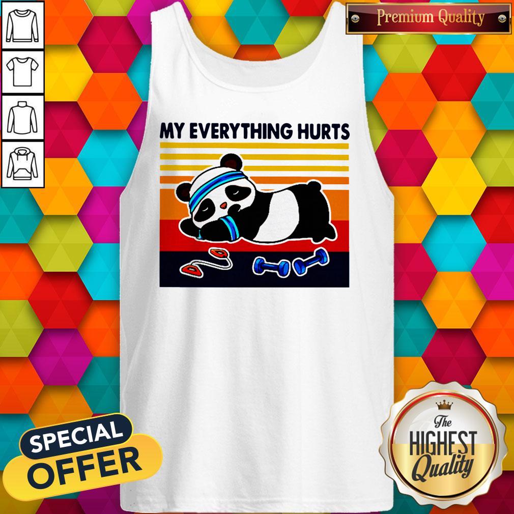 Good 2020 Panda My Everything Hurts Vintage Shirt - Image 4