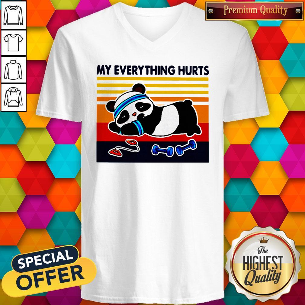 Good 2020 Panda My Everything Hurts Vintage Shirt - Image 3