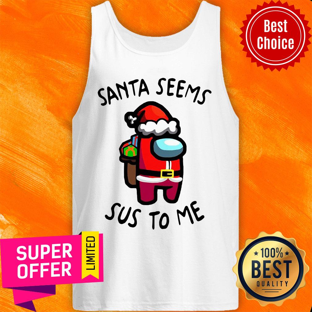 Premium Santa Seems Sus To Me Christmas Shirt - Image 4