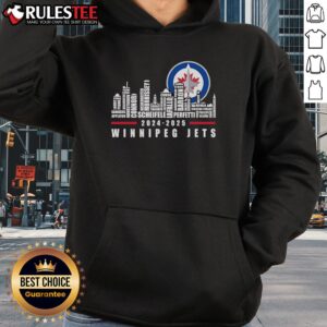 Alternative view of Awesome Skyline 2024 2025 Winnipeg Jets Names T-Shirt