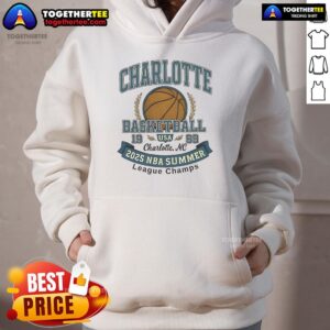 Alternative view of Premium Charlotte Hornets Basketball 2025 Summer League Champs T-Shirt