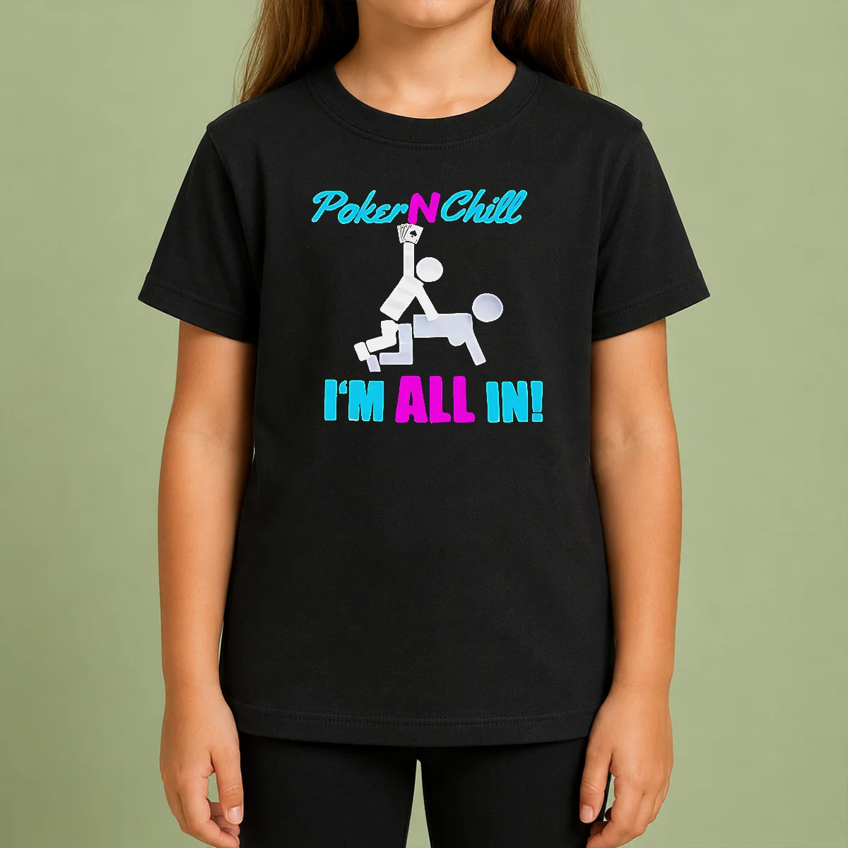 Hot Original Poker N Chill I Am All In Couple Playing Cards Humor Shirt - Image 9
