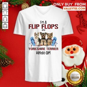 Alternative view of Luxury Im A Flip Flops And Yorkshire Terrier Kinda Girl Shirt