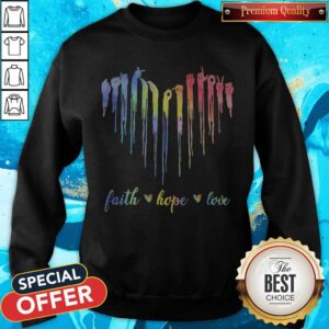 Alternative view of Official Faith Hope Love American Sign Langaege Shirt