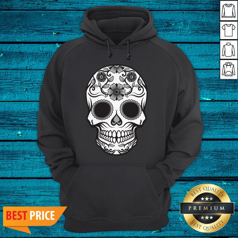 Candy Skull In Black And White Simple Shirt - Image 3