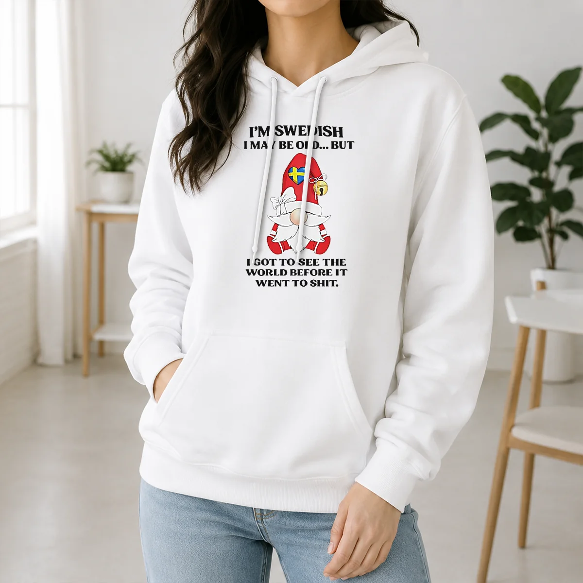 Funny Swedish Gnome I Am Swedish I May Be Old But I Got To See The World Before It Shirt - Image 7
