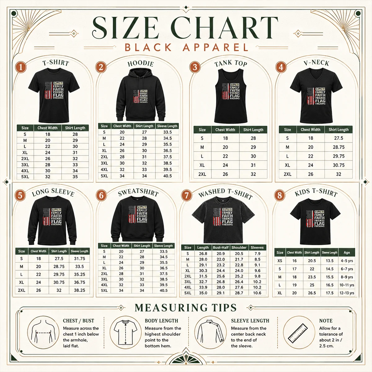 Premium 5 Things You Don'T Mess With Family Faith Friends Flag Firearms Shirt - Image 4