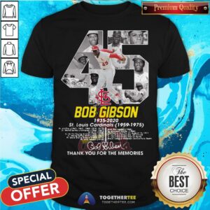 Bob Gibson 1935-2020 St.Louis Cardinals 1959-2975 Thank You For The Memories Signature Shirt