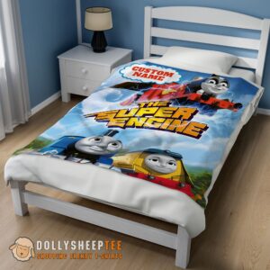 Alternative view of Happy Hot Thomas & Friends The Super Engine Poster Blanket Fleece Customized Blanket