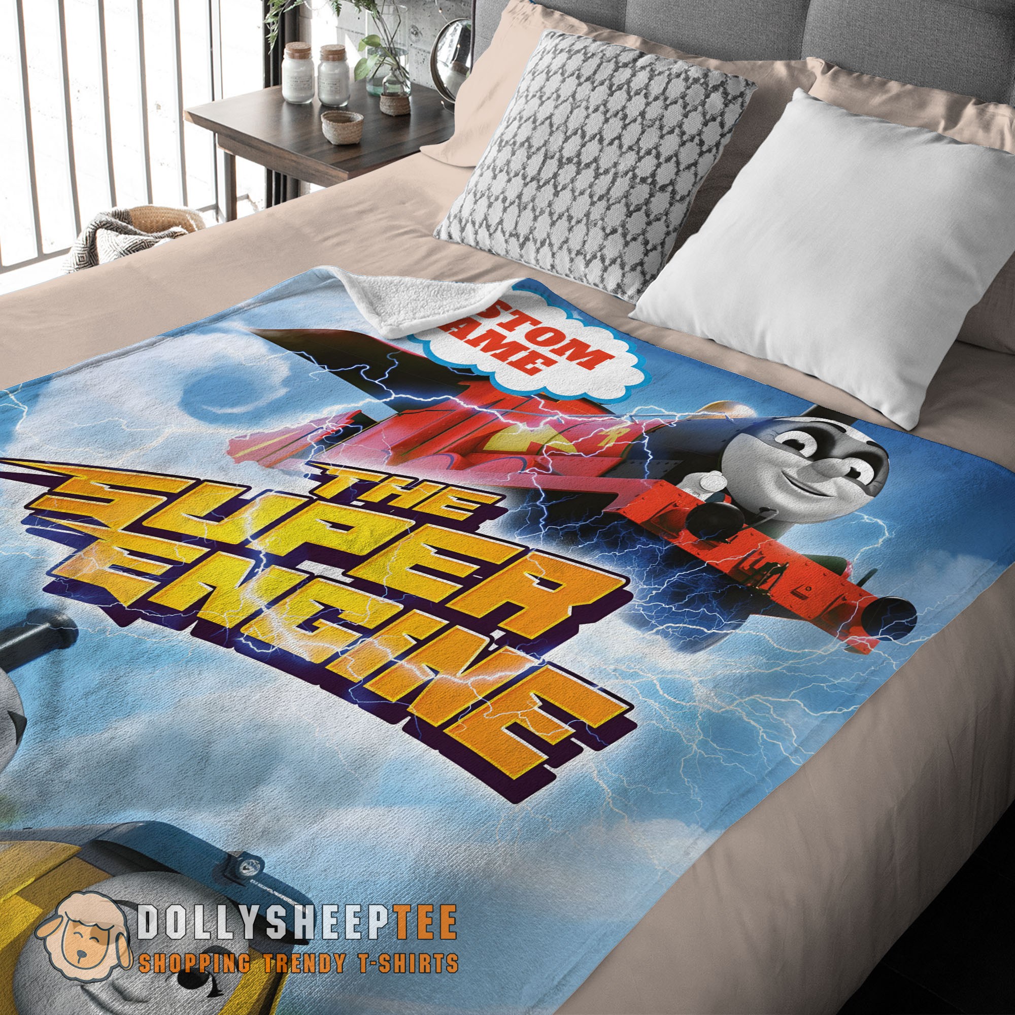 Happy Hot Thomas & Friends The Super Engine Poster Blanket Fleece Customized Blanket - Image 3