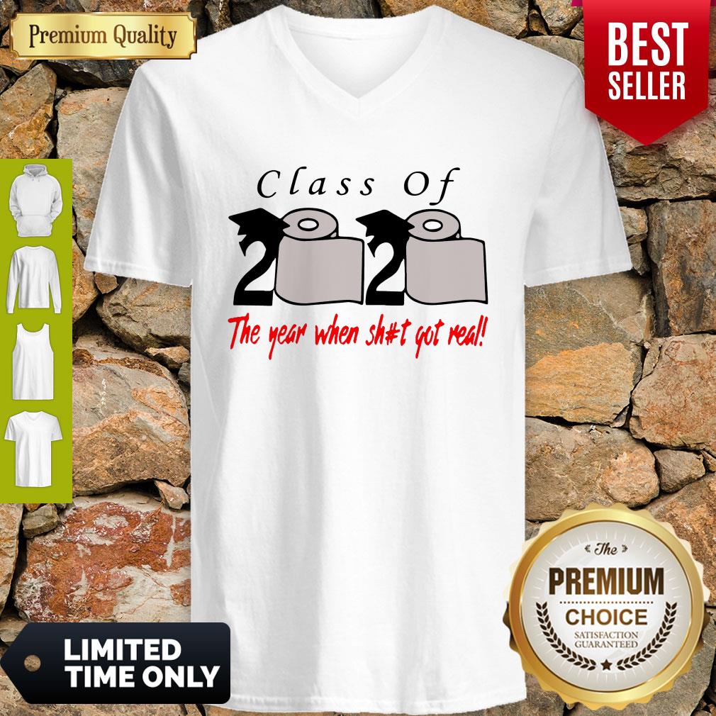 Premium Class Of 2020 The Year When Shit Got Real Shirt - Image 4