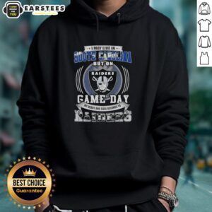 Alternative view of Good I May Live In South Carolina But On Game Day My Heart And Soul Belongs To Las Vegas Raiders Football T-Shirt