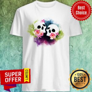 Couple Sugar Skull Day Of Dead Dia De Muertos Shirt