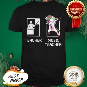 Teacher Unicorn Music Teacher Shirt
