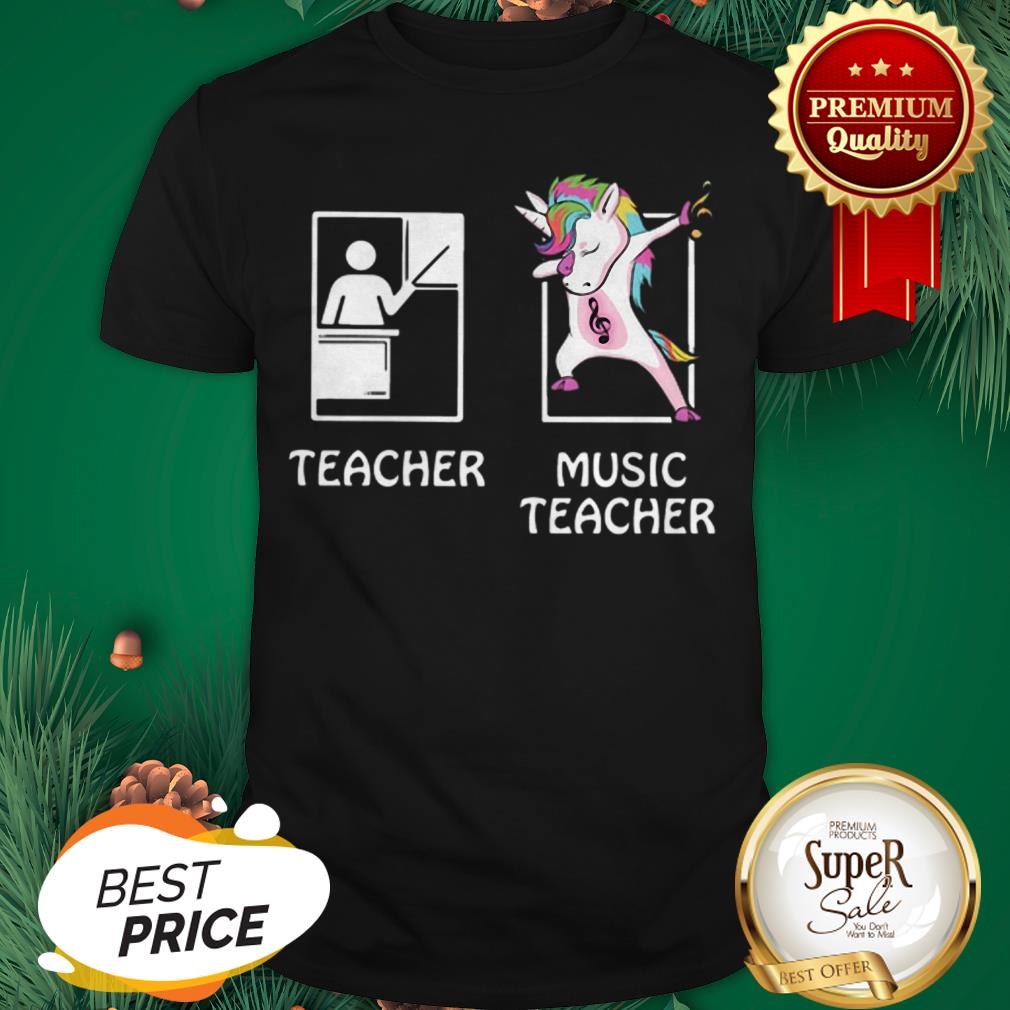 Teacher Unicorn Music Teacher Shirt