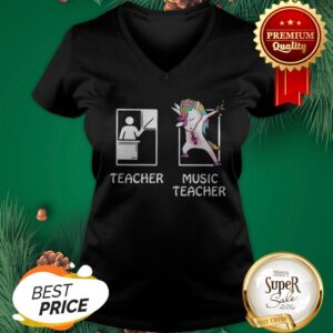 Alternative view of Teacher Unicorn Music Teacher Shirt