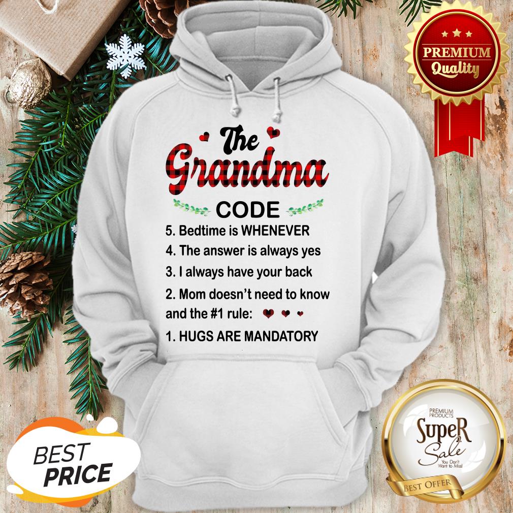 The Grandma Code Bedtime Is Whenever Hugs Are Mandatory Shirt - Image 4