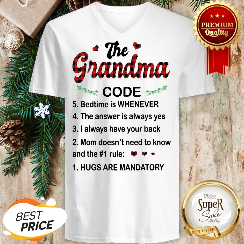 The Grandma Code Bedtime Is Whenever Hugs Are Mandatory Shirt - Image 5