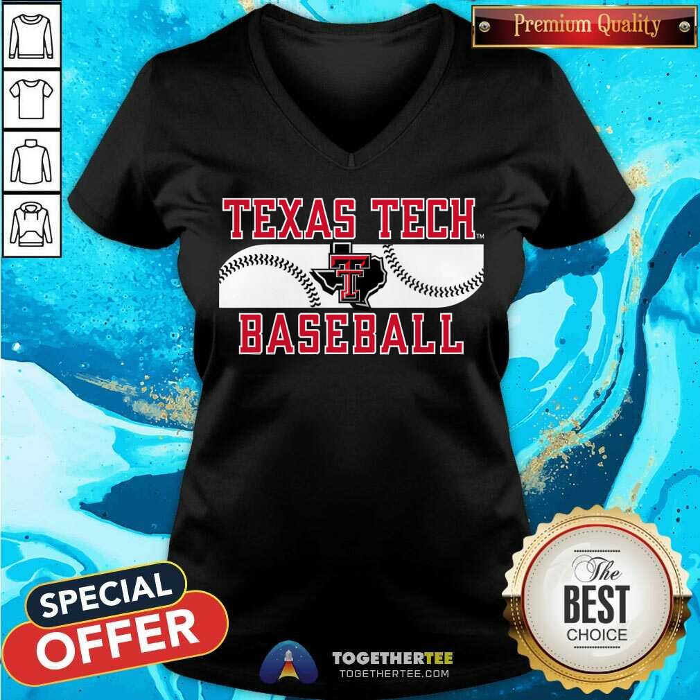 Texas Tech Texas Map Baseball T-shirt - Image 3