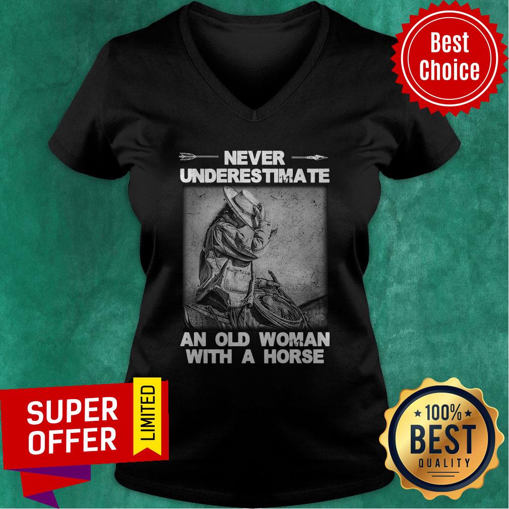 Nice Never Underestimate An Old Woman With A Horse Shirt - Image 2