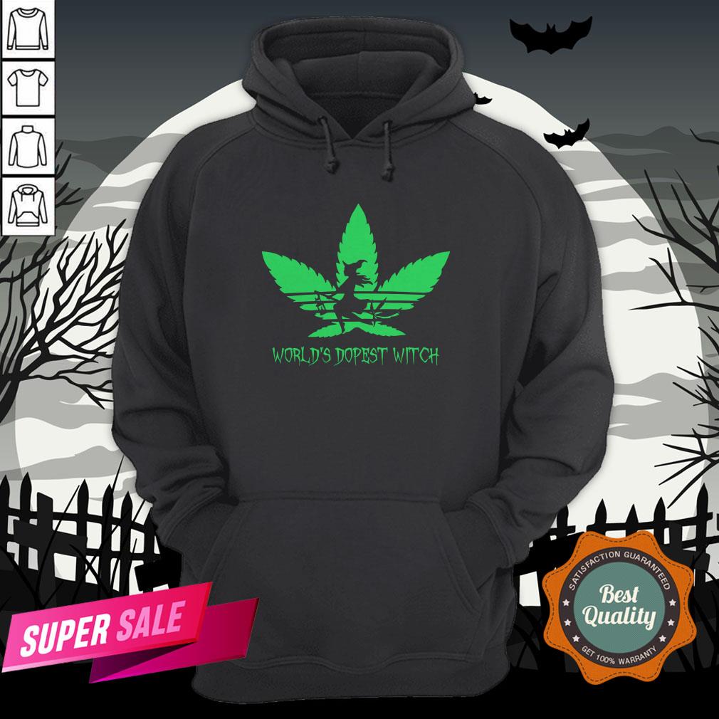 Weed World’s Dopest Witch Adidas Halloween Shirt - Image 5