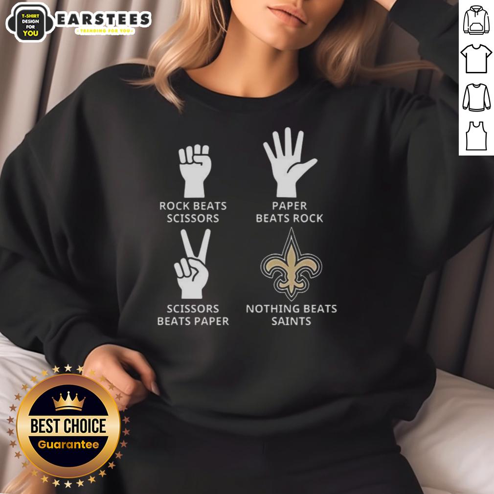 Official Nothing Beats New Orleans Saints Football Logo T-Shirt - Image 5