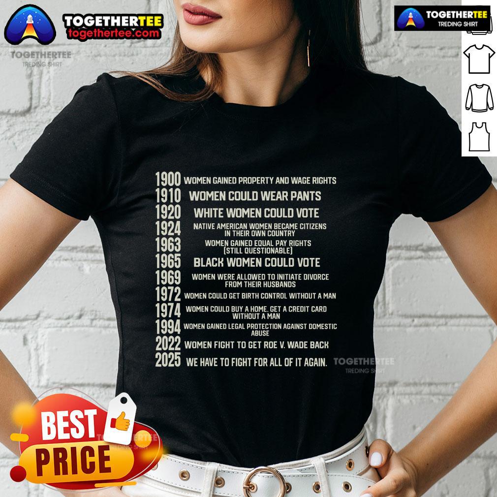 Premium Woman Right Archivement List Feminist T-Shirt - Image 3