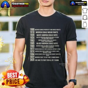 Premium Woman Right Archivement List Feminist T-Shirt