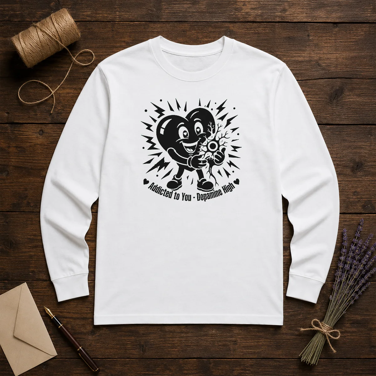 Funny Dopamine Addicted To You Silhouette Love Shirt - Image 5