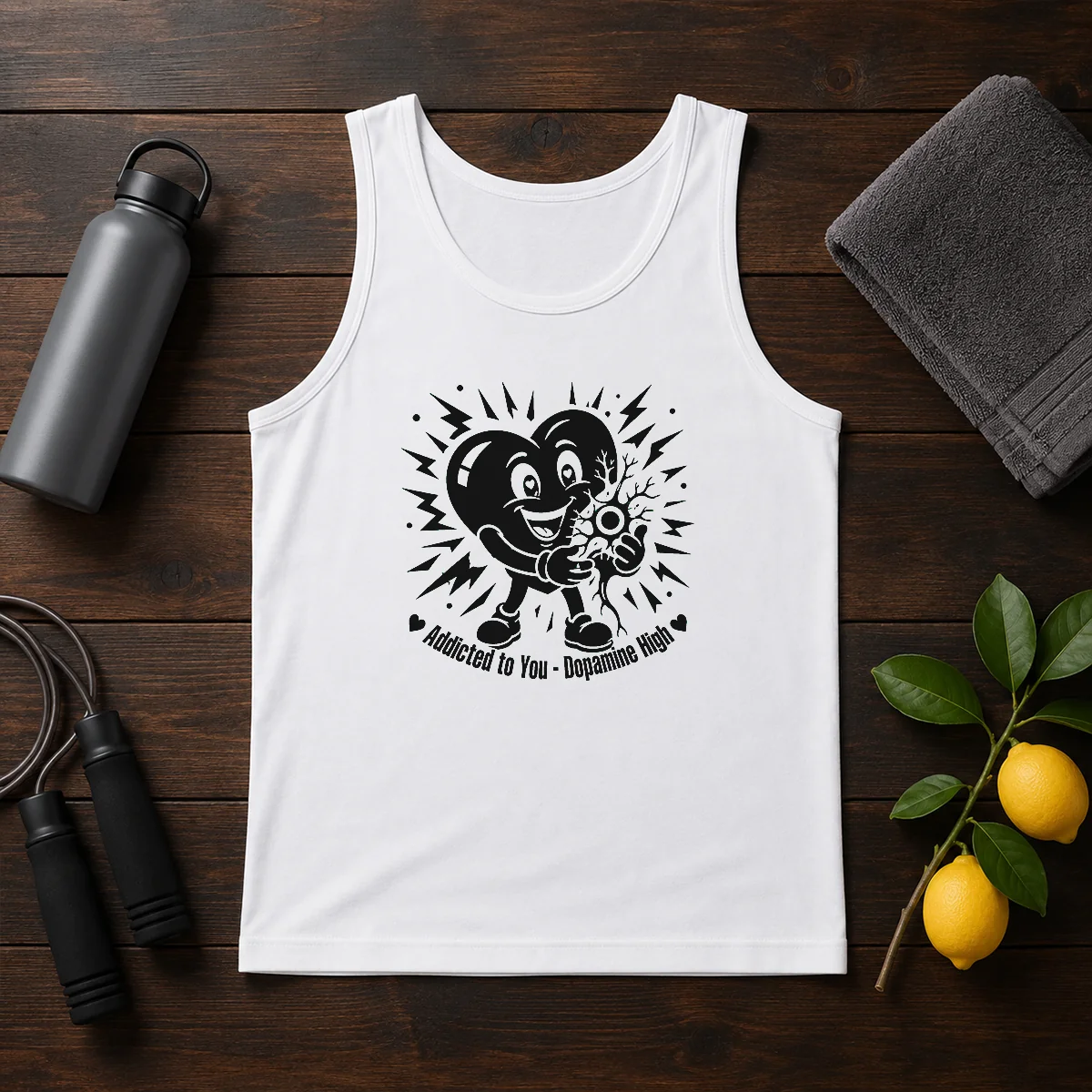Funny Dopamine Addicted To You Silhouette Love Shirt - Image 3