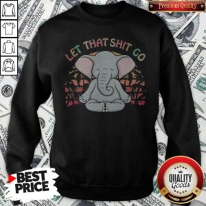 Alternative view of Nice Let That Shit Go Elephant Vintage Retro Shirt