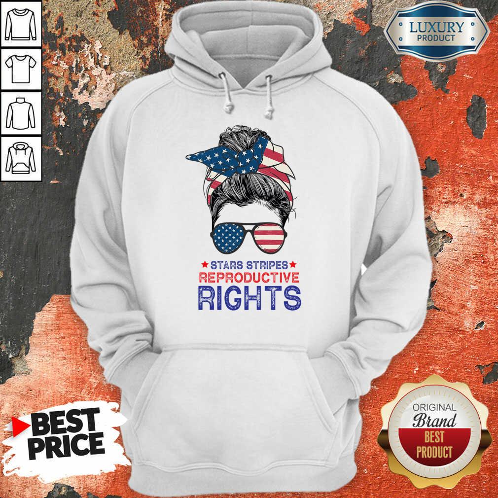 Stars Stripes And Reproductive Rights Messy Bun Shirt - Image 4