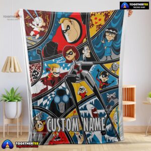 Disney Cartoon The Incredibles Tapestry Blanket Fleece Customized Blanket