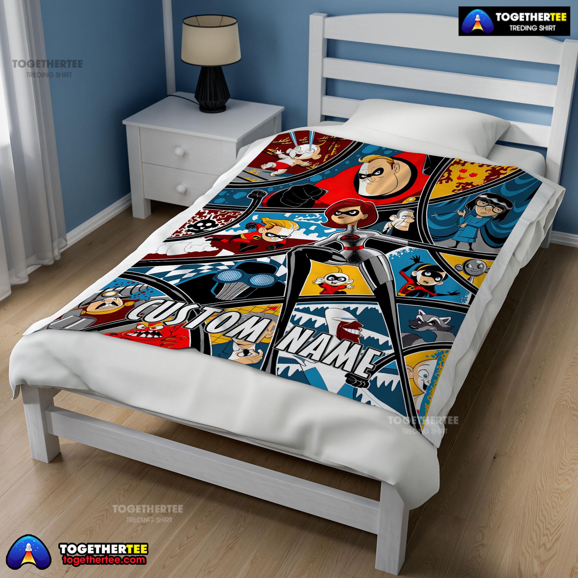 Disney Cartoon The Incredibles Tapestry Blanket Fleece Customized Blanket - Image 3