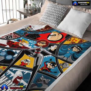 Alternative view of Disney Cartoon The Incredibles Tapestry Blanket Fleece Customized Blanket