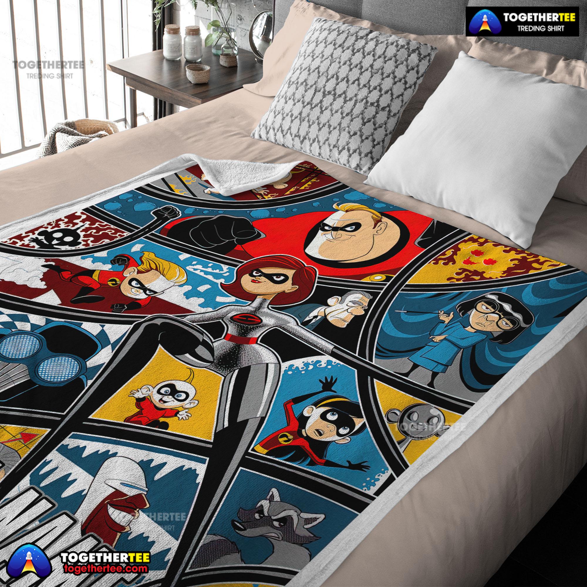 Disney Cartoon The Incredibles Tapestry Blanket Fleece Customized Blanket - Image 2