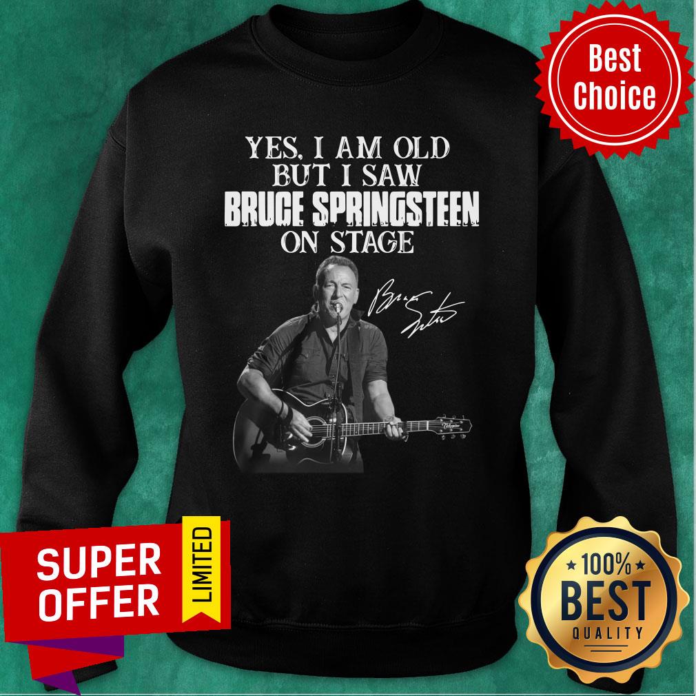 Yes I Am Old But I Saw Bruce Spingsteen On Stage Guitar Shirt - Image 5