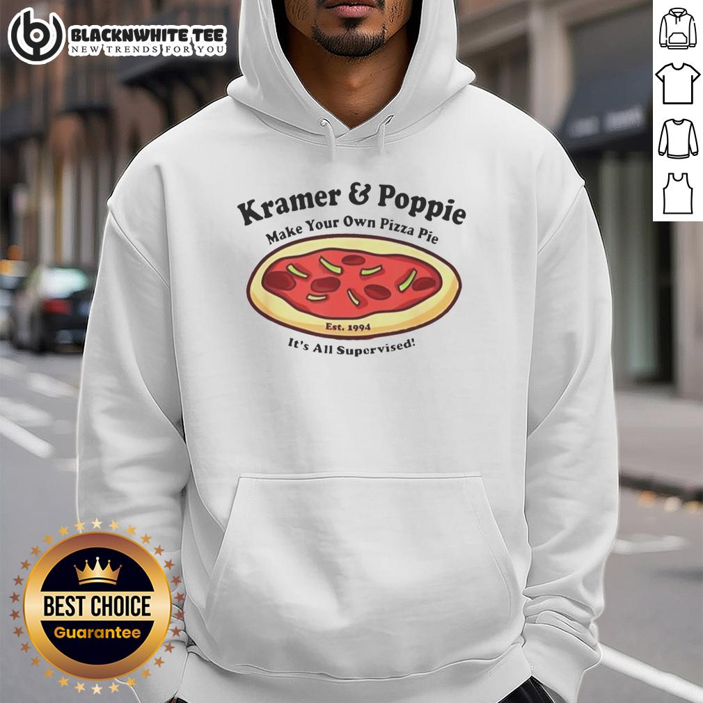Awesome Kramer And Poppie Make Your Own Pizza Pie Est 1994 It's All Supervised T-Shirt - Image 2