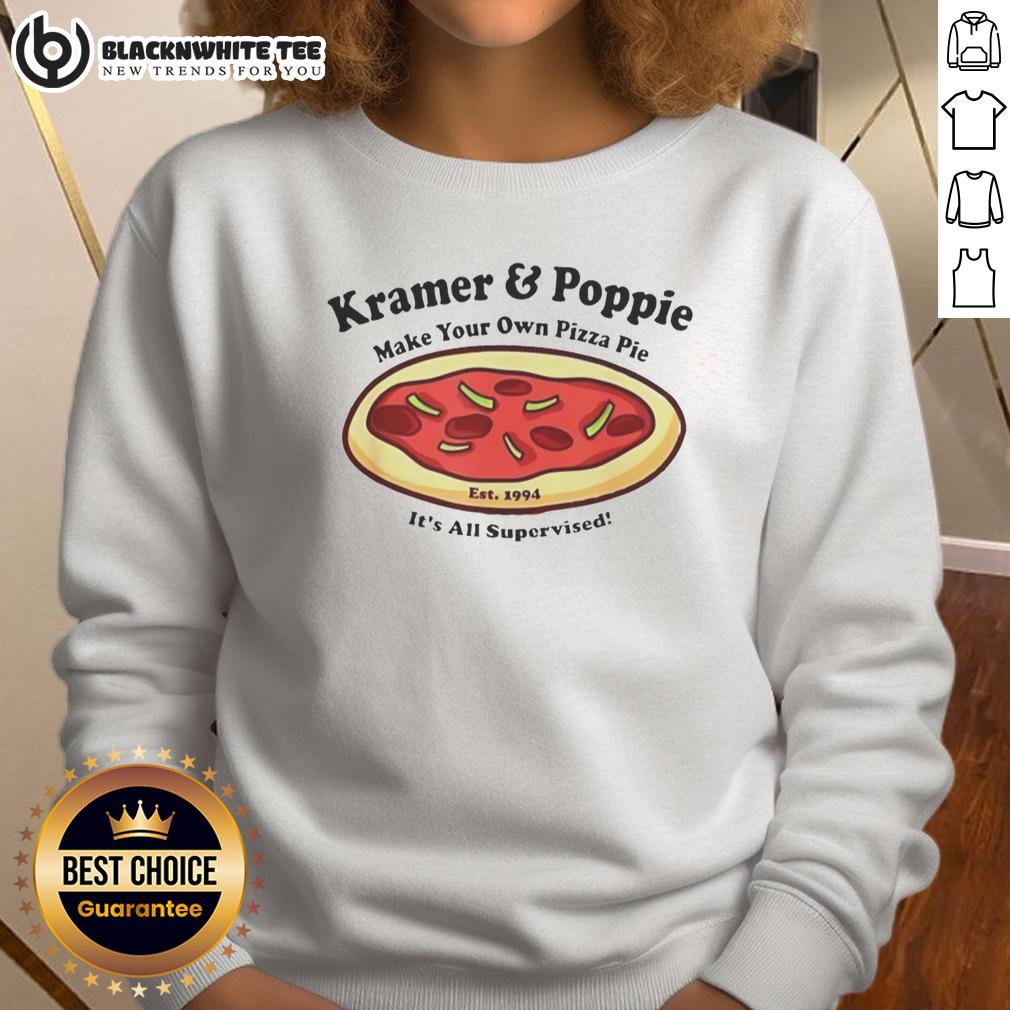 Awesome Kramer And Poppie Make Your Own Pizza Pie Est 1994 It's All Supervised T-Shirt - Image 5