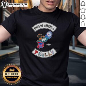 Top Son Of America Philadelphia Map Sports Logos Combine T-Shirt