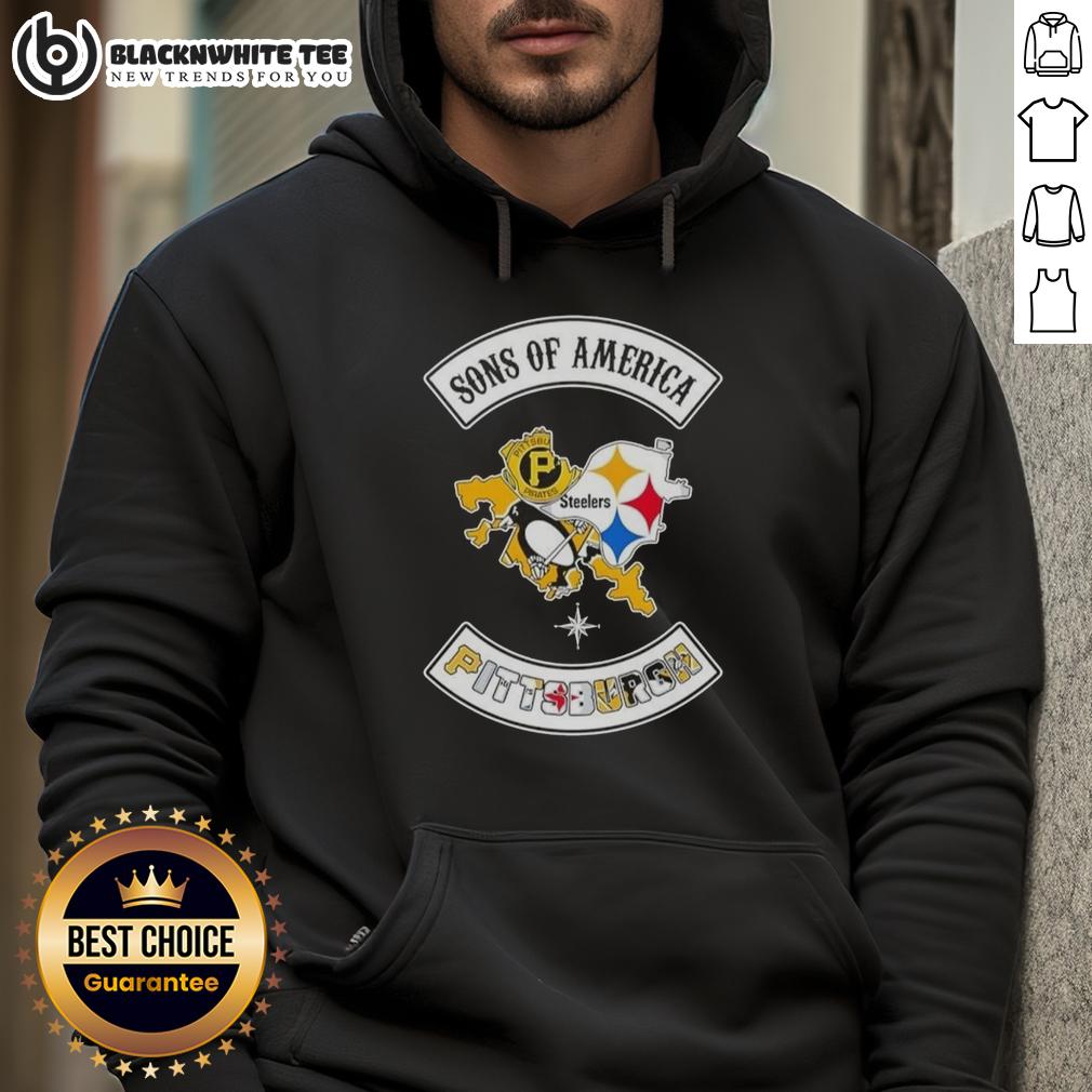 Top Son Of America Pittsburgh Map Sports Logos Combine T-Shirt - Image 2