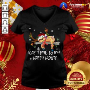 Alternative view of Nice Sloth Santa Sleep Nap Time Is My Happy Hour Merry Christmas Shirt