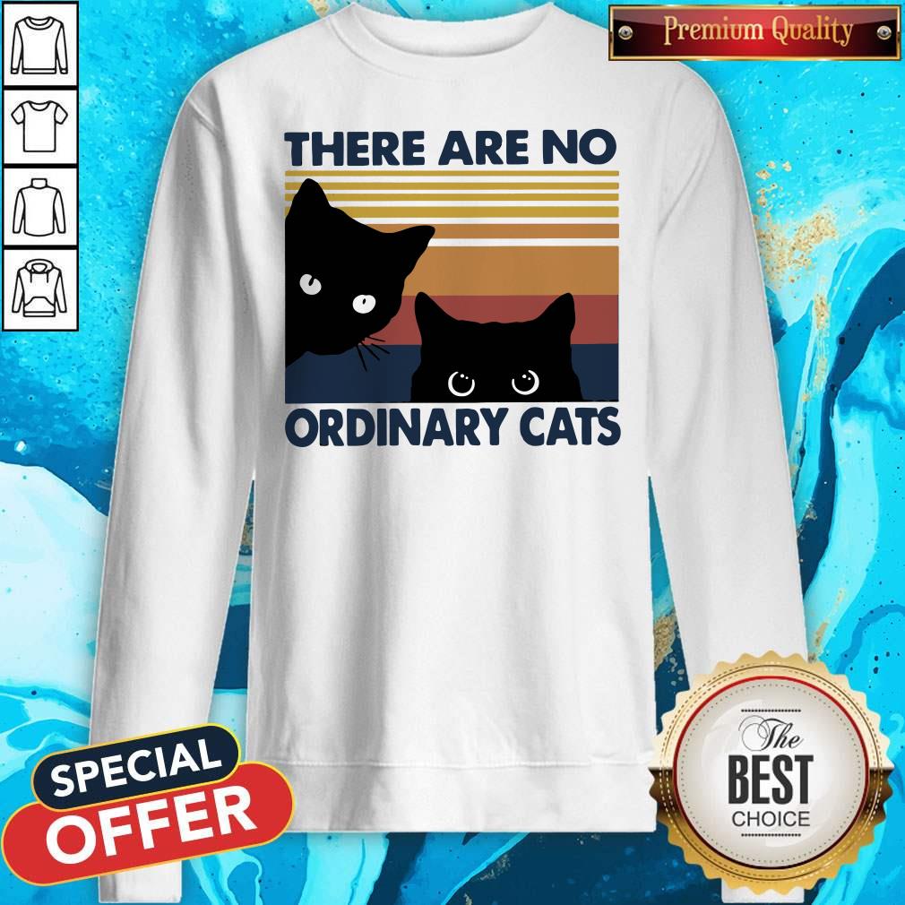 Pretty Black Cats There Are No Ordinary Cats Vintage Shirt - Image 5