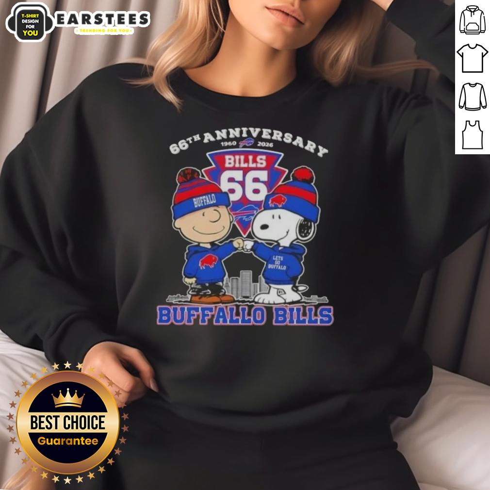 Awesome Charlie Brown X Snoopy 66th Anniversary 1960 2026 Buffalo Bills Football T-Shirt - Image 5