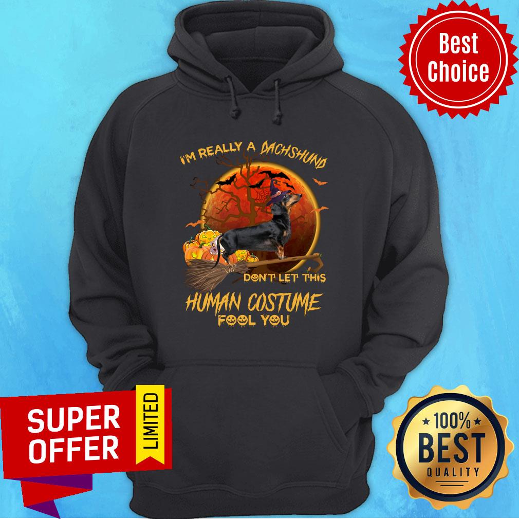 I'm Really A Dachshund Don't Let This Human Costume Fool You Halloween Shirt - Image 2