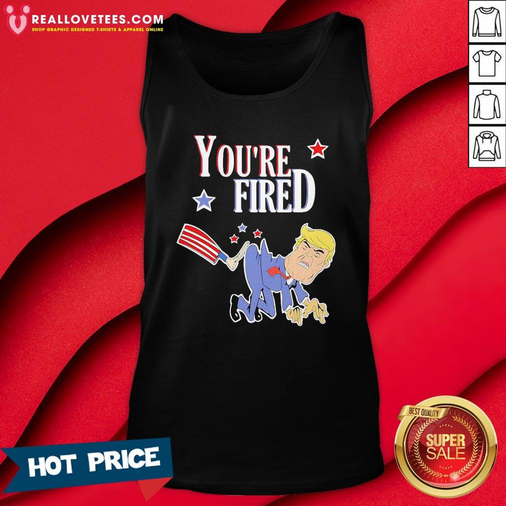 Nice You’re Fired Donald Trump American Flag Shirt - Image 2