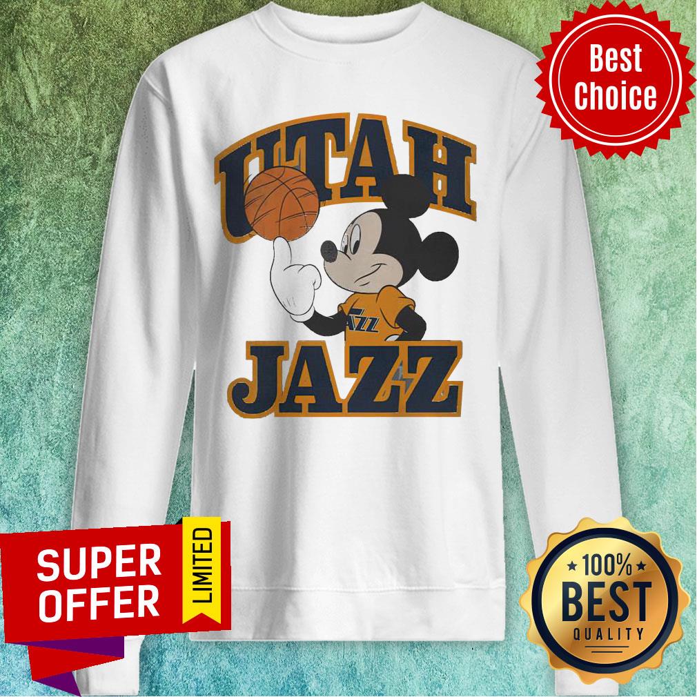 Mickey Utah Jazz Team Spirit Disney Shirt - Image 4